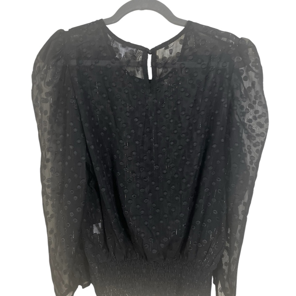 A sheer black & silver blouse in size extra large - Picture 8 of 8